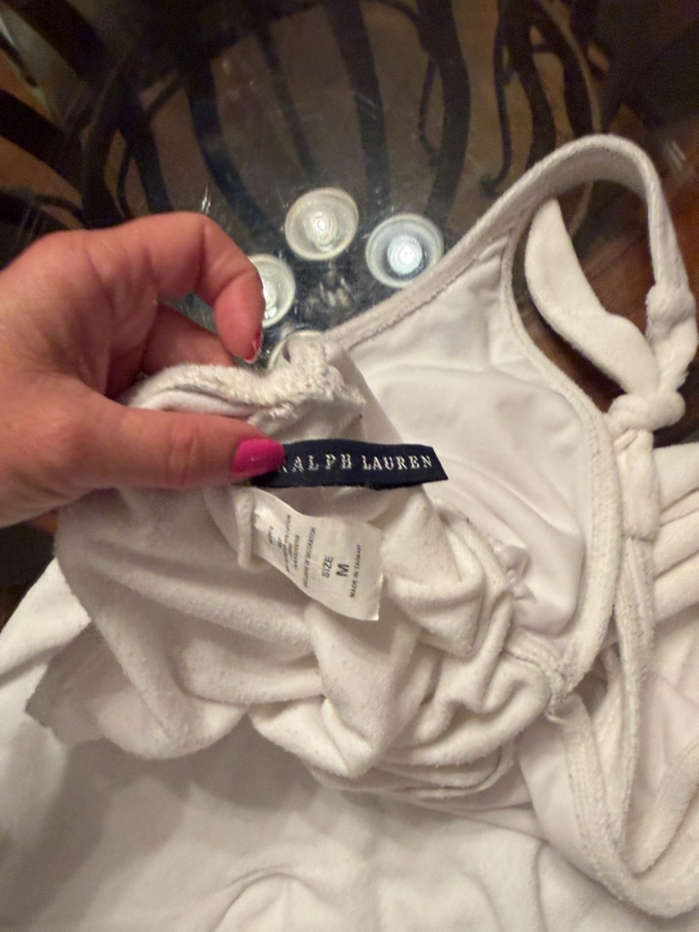 Ralph Lauren Blue Label White Halter Beach Cover/Sundress with Ruffle Hem - Picture 2 of 3